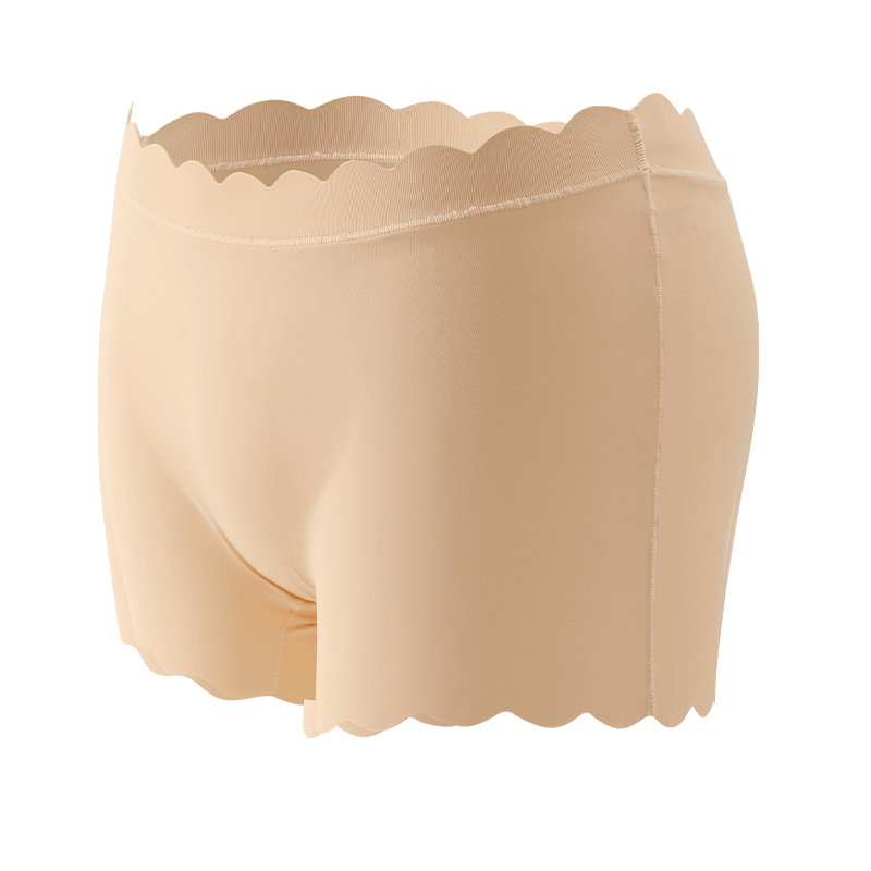 Womens Seamless Silk Satin Panties Wavy Edge Cozy Lingerie Briefs for Everyday Comfor