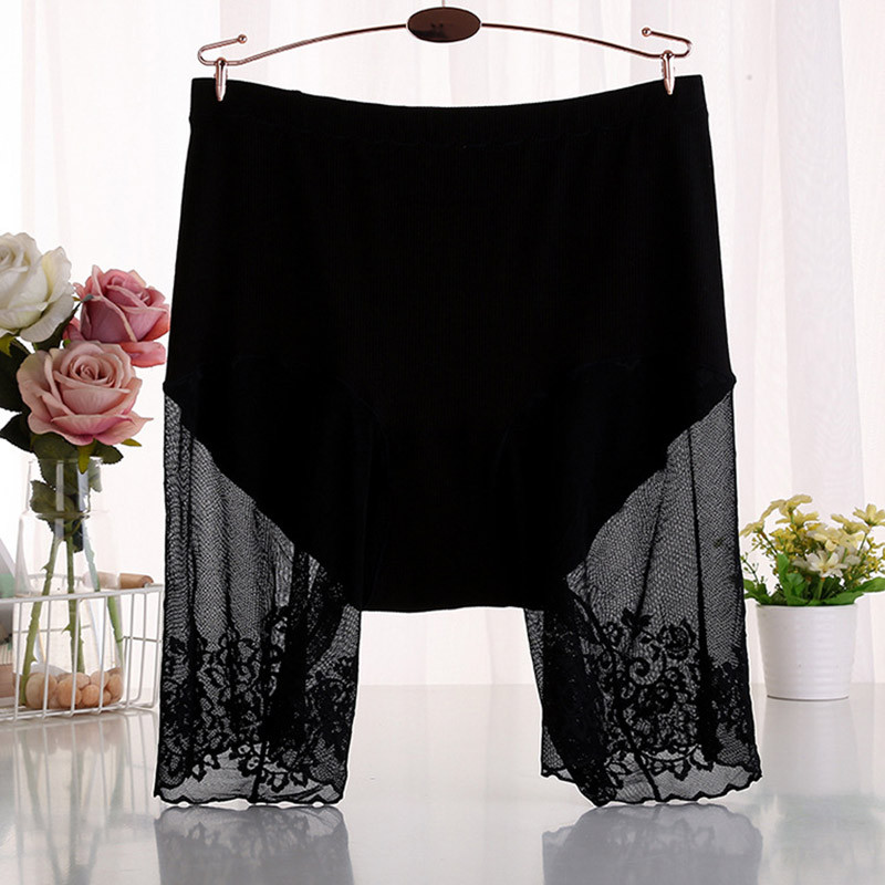 Womens Safety Short Pants, Seamless Anti-Rub Thigh Boyshorts with Sexy Lace for Summer