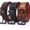 Mens PU Leather Belt with Alloy Pin Square Buckle Business  Leisure WaistBelts for Men