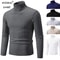 New Mens High Neck Sweater Solid Color Knitted Pullover Warm Woolen Turtleneck for Winter Casua