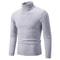 New Mens High Neck Sweater Solid Color Knitted Pullover Warm Woolen Turtleneck for Winter Casua