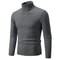 New Mens High Neck Sweater Solid Color Knitted Pullover Warm Woolen Turtleneck for Winter Casua