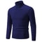 New Mens High Neck Sweater Solid Color Knitted Pullover Warm Woolen Turtleneck for Winter Casua