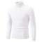 New Mens High Neck Sweater Solid Color Knitted Pullover Warm Woolen Turtleneck for Winter Casua
