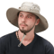 Summer Men Bucket Hat Outdoor UV Protection Wide Brim Panama Safari Hunting Hiking Mesh Fisherman B 0