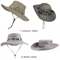 Summer Men Bucket Hat Outdoor UV Protection Wide Brim Panama Safari Hunting Hiking Mesh Fisherman B 1
