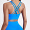 Women Cross Back Fitness Sport Bra Solid Color High Strength Tight Top Gym Yoga Training Underwear 6
