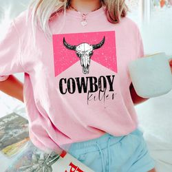 western cowboy killer, country music shirt, vintage inspired tee shirt, western graphic tee, retro t-shirt, womens shirt