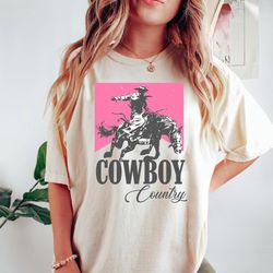 western cowboy country, pink rodeo shirt, vintage inspired tee shirt, western graphic tee, retro t-shirt, boho, vintage