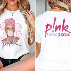 P!nk Pink Singer Summer Carnival 2024 Tour Shirt, Pink Fan Lovers Shirt, Music Tour 2024 Shirt, Trustfall Album Shirt