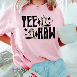 yee haw vintage retro shirt, cowgirl boot shirt, western american shirt, retro t-shirt, western graphic tee