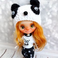 Reserve for Lori. Doll. Petite Blythe. Custom Blythe miniature. Art doll. Miniature funny doll.