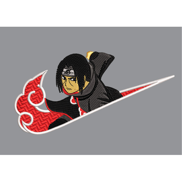 Itachi Uchiha Nike embroidery design, Naruto embroidery, Nike design, anime design, anime shirt, Digital downloadjpg