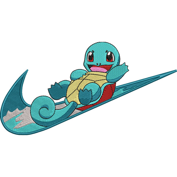 Squirtle Nike embroidery design, Pokemon embroidery, embroidery file, anime design, anime shirt, Digital download14.PNG