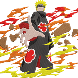 Naruto fire embroidery design, naruto embroidery, embroidery file, anime design, anime shirt, Digital download