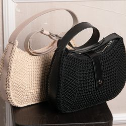 Crochet bag pattern, saddle bag Loran video tutorial, crochet bag DIY, shoulder crochet bag step by step video