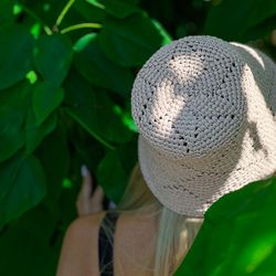 Crochet Bucket Hat Pattern, Granny Square Bucket Hat Pattern with Video Tutorial Step-by-Step, Summer Hat Crochet
