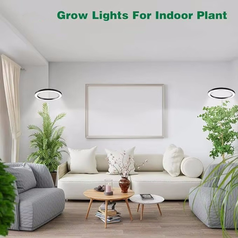 Height Adjustable LED Ring Grow Light Full Spectrum Plant Light for Indoor Plants with USB Power