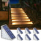 Outdoor LED Step Lamp Stair Light, IP67 Waterproof Solar Light, Anti-theft Lens Deck Pathway Garden Lighting