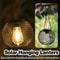 3000k Solar Lantern LED Light Garden Lamps, Durable Chain, Waterproof Metal Hollow Outdoor Daylight Sensor Lights