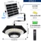Solar Pendant Light Indoor Outdoor 228 LED, Remote Solar Shed Light for Garage, Barn, Gazebo, Yard