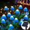 Outdoor LED Mushroom Light with 8 Functions, Solar Garden String Lights, Holiday Courtyard Decor Lamps