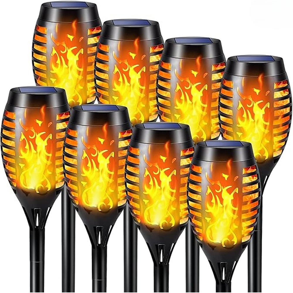 Waterproof Solar Light Outdoor With Flashing Flame 12LED Solar Flashlight Christmas Garden Decorati 7