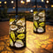 Solar Powered Iron Lantern Outdoor Light, Hollow Metal Design for Gardens, Patios, Parties and Holiday Gift Decoration