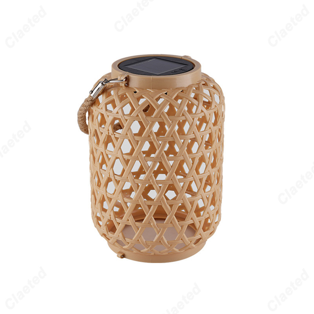 Outdoor Solar Lantern Handheld Hemp Rope, Garden Villa Decor Light, Balcony Courtyard Atmosphere Projection Lamp