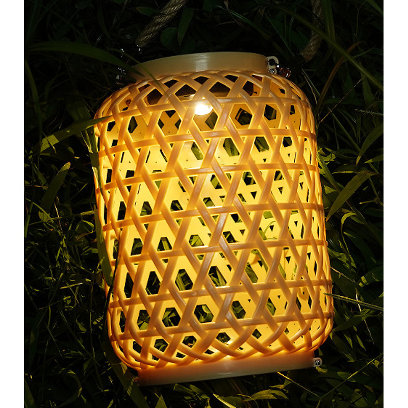 Outdoor Solar Lantern Handheld Hemp Rope, Garden Villa Decor Light, Balcony Courtyard Atmosphere Projection Lamp