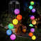 Colorful Solar Particle Ball Wind Chime Light for Garden, Outdoor Landscape Light, Patio Party Decorative Lamp