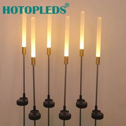 outdoor decorative flower stake lights solar powered luminous reed led for garden, yard, lawn, christmas landscaping