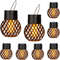Waterproof Solar LED Hanging Lantern with Flame Effect, Garden Decoration Lamp, Fairy Light for Outdoor Patio Yard