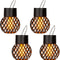 Waterproof Solar LED Hanging Lantern with Flame Effect, Garden Decoration Lamp, Fairy Light for Outdoor Patio Yard