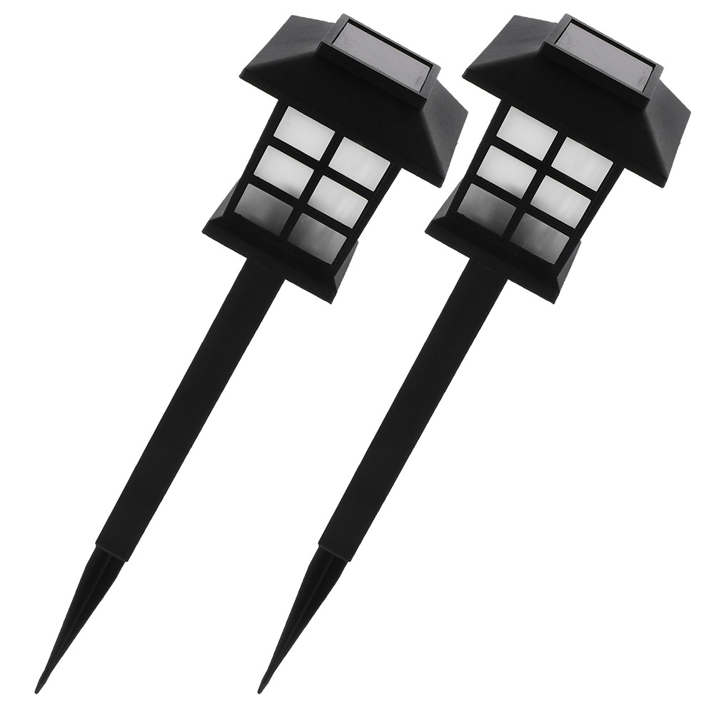 2 PCS Solar Lawn Lamp Lights for Garden Landscape, ABS LED Outdoor Decoration, Energy Floor Yard Ornament
