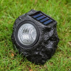 waterproof led solar energy garden spotlight, lawn decoration stone light, warm lighting for outdoor landscape