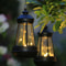 Solar Powered Candle Outdoor Courtyard, LED Solar Light Retro Kerosene Lamp, Garden Lantern Hanging Decor Light