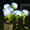 Waterproof Solar Garden Lights Outdoor, LED Hydrangea Flower Light, Courtyard Villa Lawn Landscape Lighting Lamp