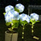 Waterproof Solar Garden Lights Outdoor, LED Hydrangea Flower Light, Courtyard Villa Lawn Landscape Lighting Lamp