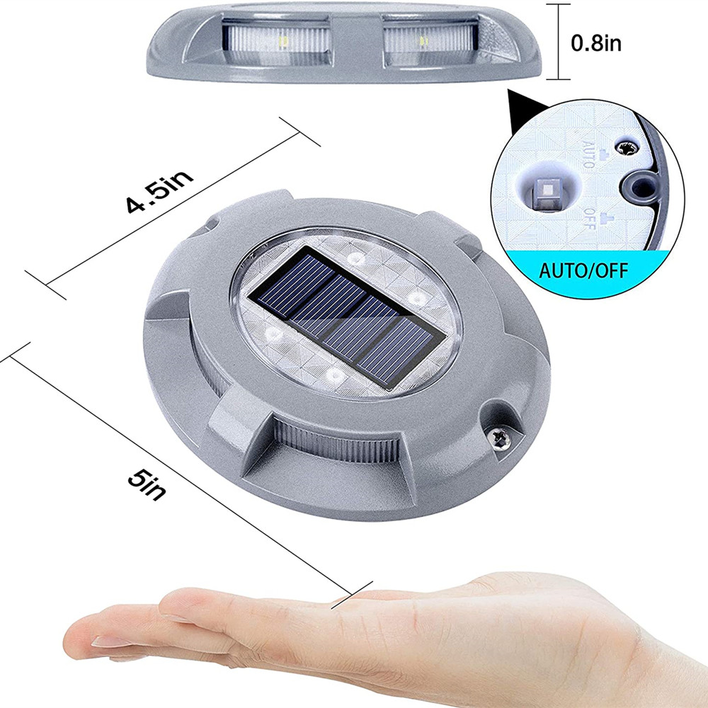 Waterproof Outdoor Led Solar Light Garden Deck Stair Lights Ground Lamp For Driveway Pathway Dock R 3