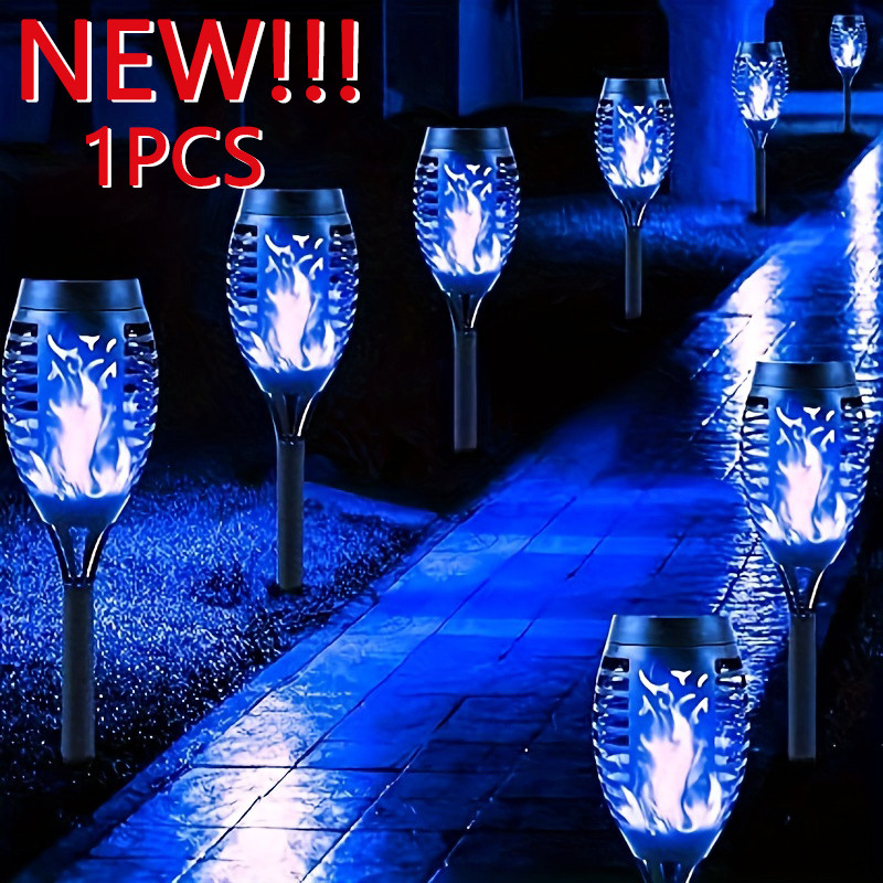 Halloween Solar Torch Light Flickering Flame Lamp, Waterproof Garden Decoration for Outdoor Yard, Path, Lawn