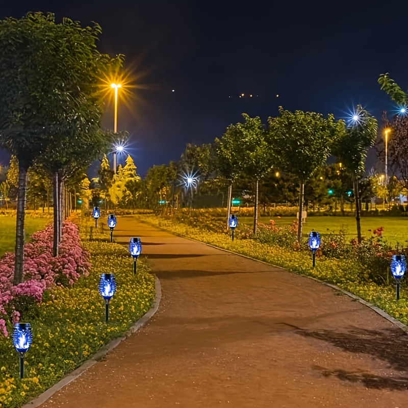 Halloween Solar Torch Light Flickering Flame Lamp, Waterproof Garden Decoration for Outdoor Yard, Path, Lawn