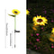 Waterproof LED Solar Sunflower Lawn Light, Garden Pathway Decoration for Wedding, Holiday, Outdoor Yard Landscape