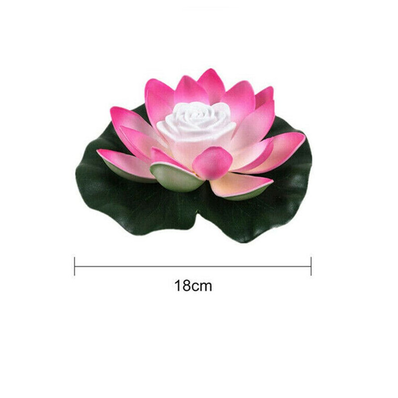 Floating RGB LED Lotus Flower Light, Garden Pond Pool Decor Lamp, Colorful Water Fountain Decoration