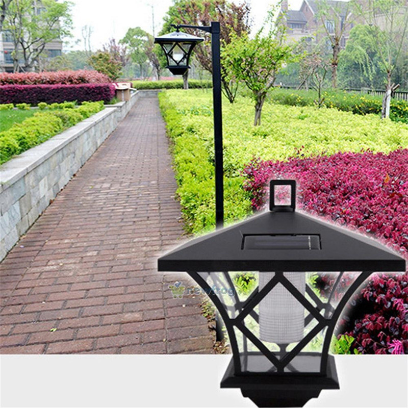 Solar Lamp Post Light for Garden, Decorative Outdoor Floor Lamp for Backyard, Porch, Front and Back Door Lighting