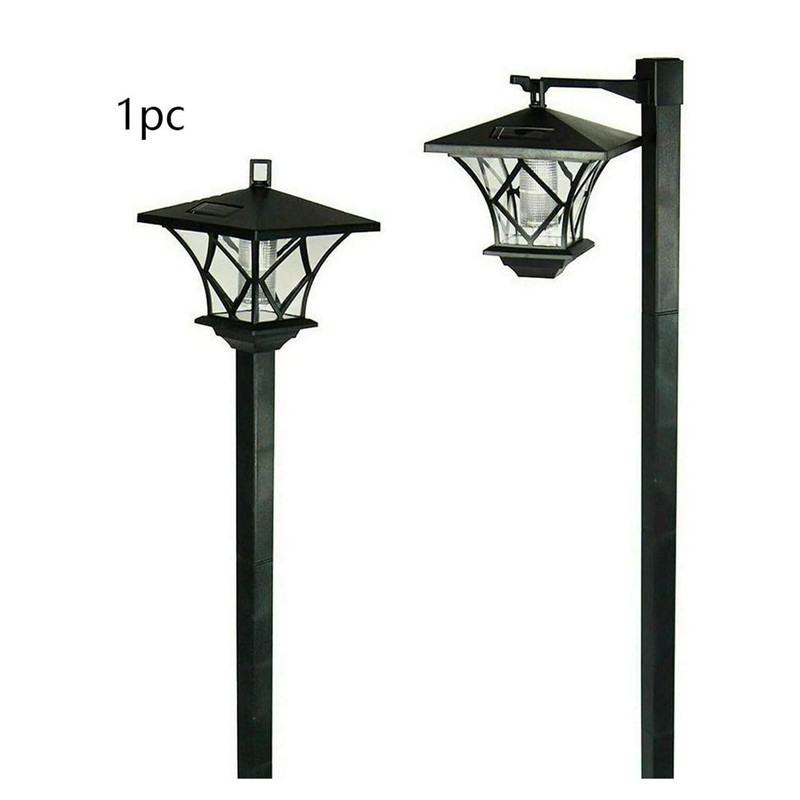 Solar Lamp Post Light for Garden, Decorative Outdoor Floor Lamp for Backyard, Porch, Front and Back Door Lighting