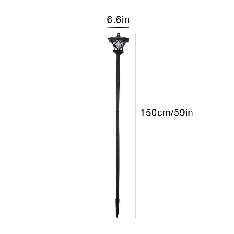 Solar Lamp Post Light for Garden, Decorative Outdoor Floor Lamp for Backyard, Porch, Front and Back Door Lighting