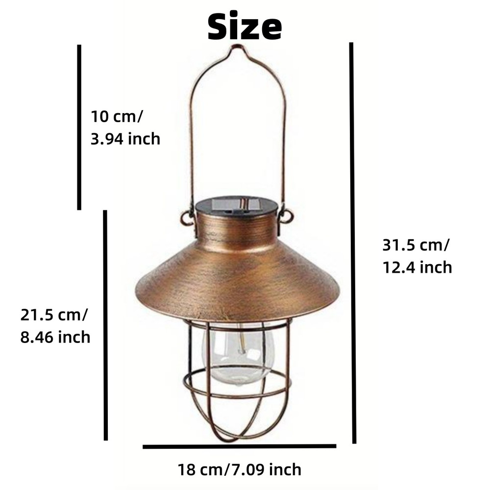 Solar Iron Chandelier Outdoor Lawn Lamp, Courtyard Garden Decoration, Solar Landscape Hanging Light