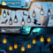 Solar Halloween Lights LED Flame Outdoor String Lights With 10 Flickering Flame Bulb Yard Patio Dec 1