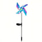 Luminous LED Solar Laser Magic Color Windmill Light, Outdoor Ground Plug-In Lamp, Courtyard Garden Landscape Decoration